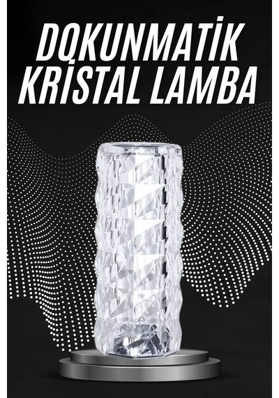 Kristal Lamba Masa Lambası Şarjlı Masa Lambası Dokunmatik Sensör Usb Şarjlı Çok Renkli 53723326