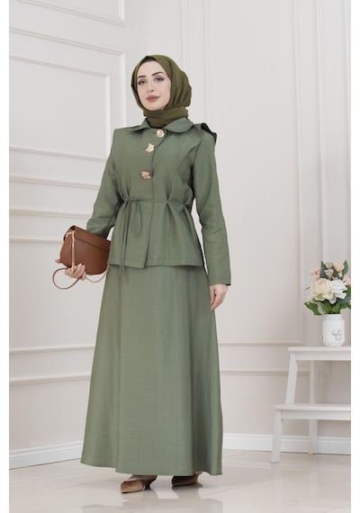 Royal Etekli İkili Bella Takım-haki-5681 Haki
