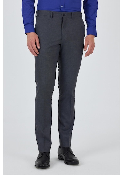 İmza Lacivert Filafil Yan Cep Açık Paça Slim Fit Ayarlanabilir Kemer Pantolon 1003250123 Lacivert