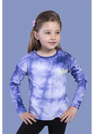 Toontoy Kids Toontoy Kız Çocuk Batik Desenli Tişört Lacivert