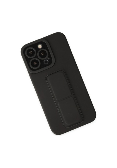 Apple İphone 13 Pro Kılıf Mega Standlı Silikon - Siyah 0.2M-Çok Renkli