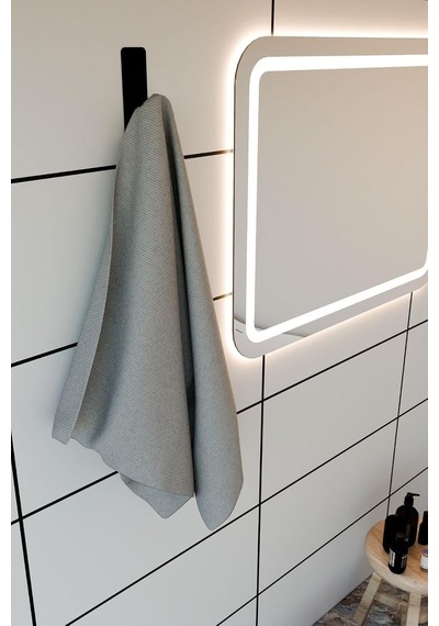 Siyah 4'lü Yapışkanlı Askılık Kapı Arkası Bornoz Askısı Banyo Mutfak Havlu Askısı Mt75sd Çok Renkli