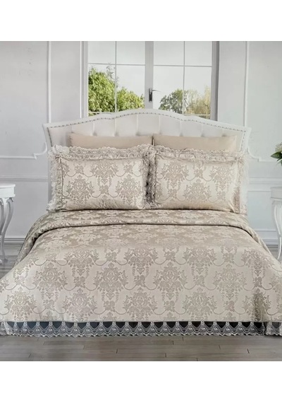 Cekihome Şönil 3 Parça Çift Kişilik 255x265 Cm Lüx Yatak Örtüsü Seti Çeyizlik Yatak Takımı Çok Renkli
