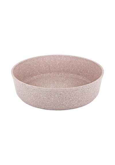 OMS 3411 Granit Yuvarlak Fırın Tepsisi 28 Cm Sütlü Kahve Kahverengi