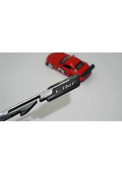 Dk Kia Gt Line Bagaj Logo 3m 3d Krom Siyah Metal Logo