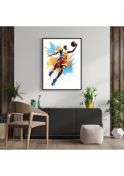 Splash Dunk 3'lü Set Çerçeveli Tablo Siyah Renk 30 X 42 Boyut/ebat