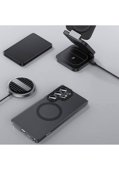 Galaxy Uyumlu S25 Ultra Kılıf Magsafe Şarj Özellikli Benks Lucid Armor Kapak Siyah