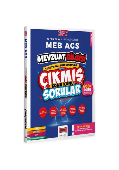 Yargı Yayınları 2027 Meb Ags Mevzuat Bilgisi Tüm Yıllar Tüm Sınavlar Konu Konu Çıkmış Sorular-170329