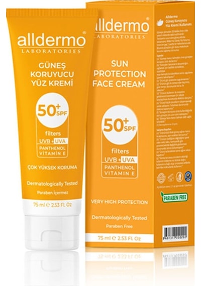 Alldermo Güneş Koruyucu Yüz Kremi Spf50+ 75 Ml