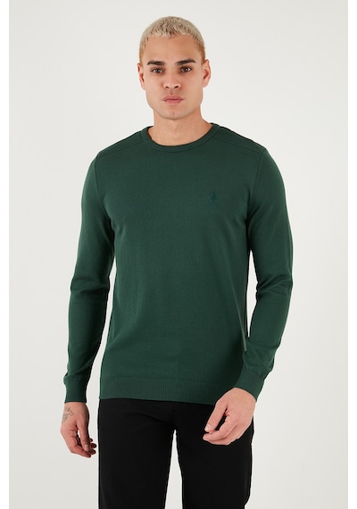 U.S. Polo Assn. U.s. Polo Assn Erkek Kazak G081sz0tk2226959 Koyu Yeşil Koyu Yeşil