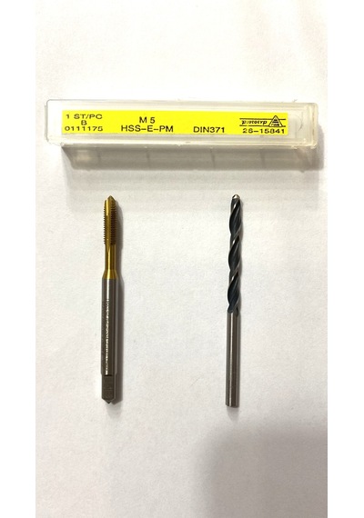 M5 Titan Kaplı Düz Kılavuz 4.2 MM Hss Matkap Ucu