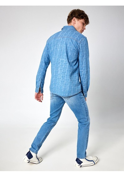 LOFT Regular Fit Erkek Gömlek U.kol Lf2032744 Q1.v1 Denim