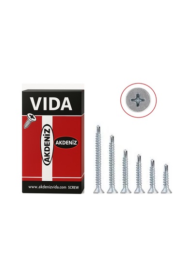 Akdeniz Matkap Uçlu Vida Yhb 4.2x25 Mm 1000 Li Paket Diğer