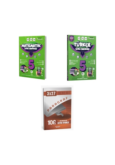 2027 Av 5. Sınıf Matematik + Türkçe Soru + Anla Kazan Paragraf Deneme 3'lü Set