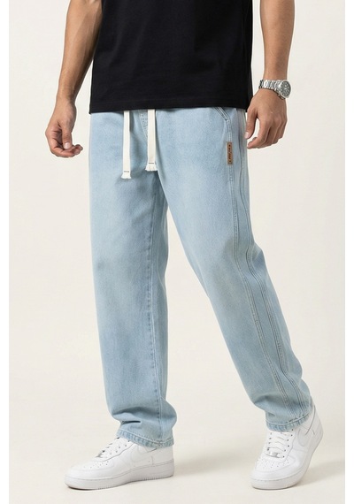 Bigdart Erkek Rahat Kesim Baggy Jean Pantolon 30076 - Mavi