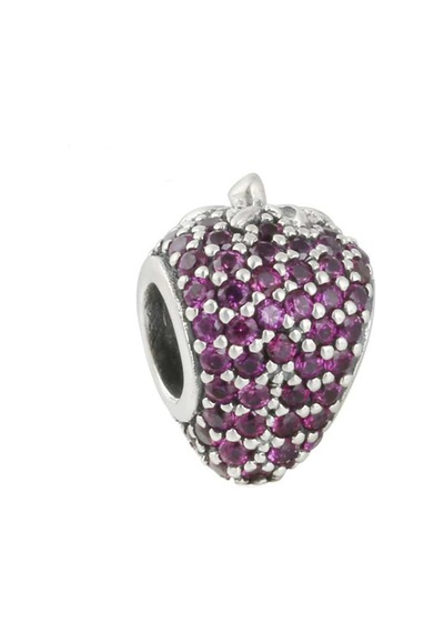 Nur Silver Taşlı Çilek Gümüş Charm Nur-bl01274