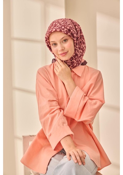 Silk Home Aura Eşarp 140005-21 Koyu Mor, Turuncu, Pudra Pembe