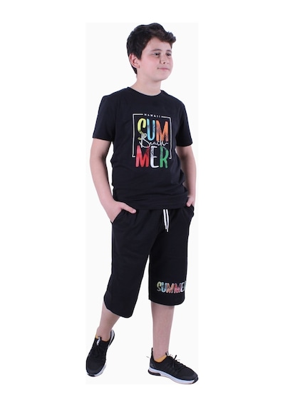 Fyk Kids 3'lü Erkek Çocuk Alt-üst Kapri-tişört Takım Çok Renkli