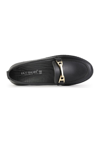 Ern Shoes Kadın Rahat Anatomik İçi Hakiki Deri Tam Ortopedik Ayakkabı Siyah