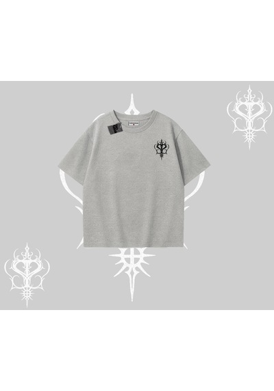 Tarzsokak Meditasyon Yapan Kedi Baskılı Oversize Tshirt Gri
