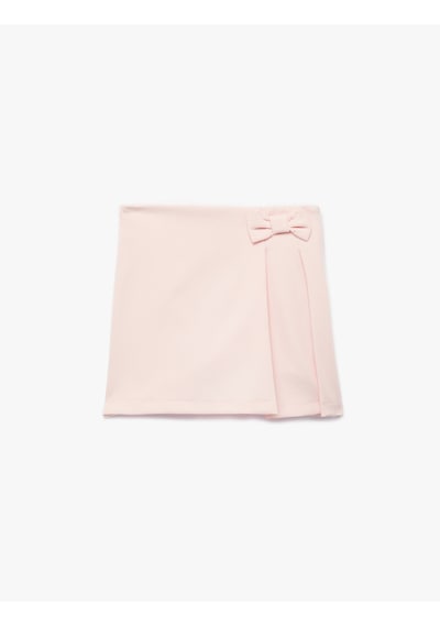 Koton Fiyonklu Pile Detaylı Şort Etek Pembe 6skg70083aw Gül