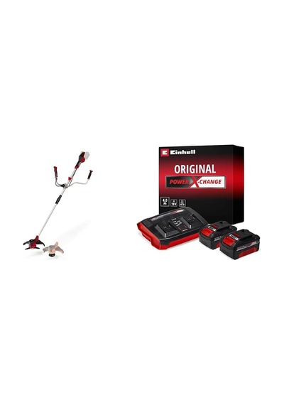 Einhell Agıllo 36/255 Bl - Solo, Akülü Çalı Tırpanı + Einhell 18v 2 X 4,0 Ah Pxc Twincharger Kit, Akü & Şarj Cihazı
