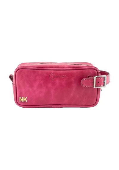 Twingold İsme Özel Dopp Kit Kişisel Bakım Ve Seyahat Çantası - %100 Rainbow Deri - Ac14004 - Fuşya Fuşya