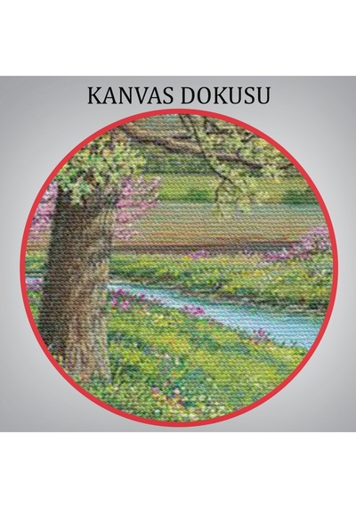 Akarsu Kenarındakı Ceylan Ve Yavrusu Duvar Tablosu-6535 70 X 100