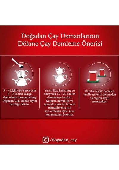 Doğadan Gizli Bahçe Dökme Siyah Çay 3 x 1 KG