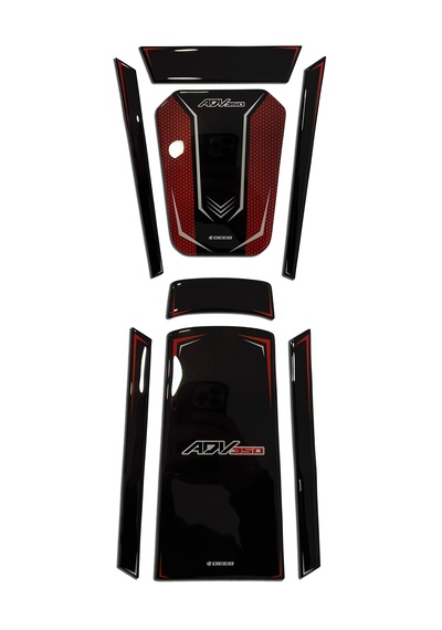 Honda Adv 350 2023-2025 Uyumlu Deeb Tank Pad Set Kırmızı