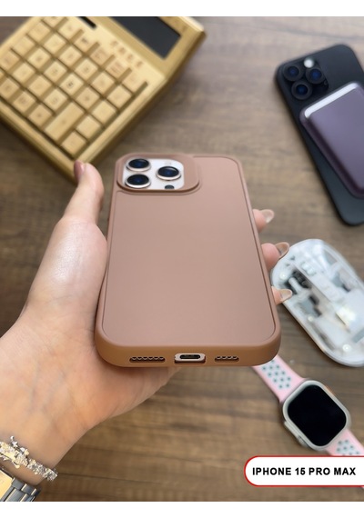 Apple iPhone 15 Pro Max Uyumlu Kamera Korumalı Darbeye Dayanıklı Renk Atmayan Keep Silikon Kılıf Kahverengi Apple iPhone 15 Pro Max Uyumlu Kamera Korumalı Darbeye Dayanıklı Renk Atmayan Keep Silikon Kılıf Kahverengi