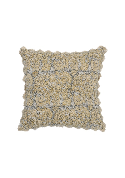 Yargıcı Çiçek Desenli Pamuk Kumaş Kare Yastık 50x50 Cm 26ynht1021m St