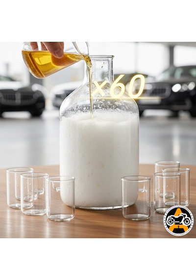 60 Kat Sulandırılabilir Konsantre Oto Ve Motosiklet Şampuanı Sarı