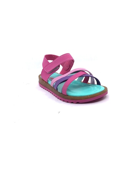 Şirin Bebe Pembe Mor Kız Çocuk Bebe Sandalet Ayakkabı