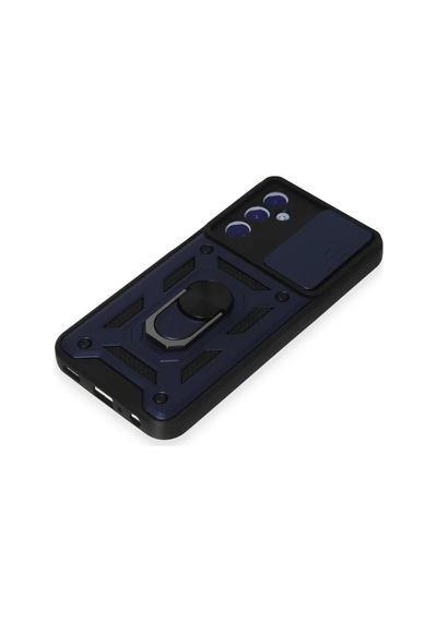 Samsung Galaxy M34 5g Kılıf Pars Lens Yüzüklü Silikon - Lacivert Çok Renkli