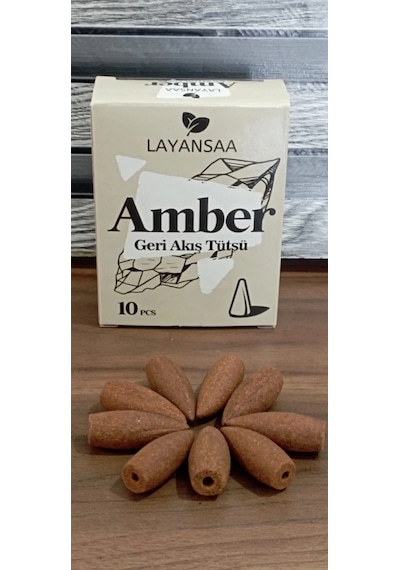 Layansaa 10 Adet Geri Akış Tütsü Amber Kokulu