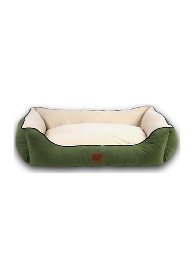 Lucy Köpek Yatağı 40 55 18 Cm Yeşil Ekru - Yüksek Kaliteli Pet Yatağı, Konforlu Minderli, Yıkanabilir, Day