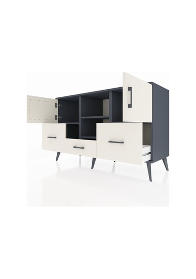 Hyperion Konsol 4 Raflı 3 Çekmeceli 3 Kapaklı 132x44x83 Antrasit-aytaşı Aytaşı Hyperion Konsol 4 Raflı 3 Çekmeceli 3 Kapaklı 132x44x83 Antrasit-aytaşı Aytaşı