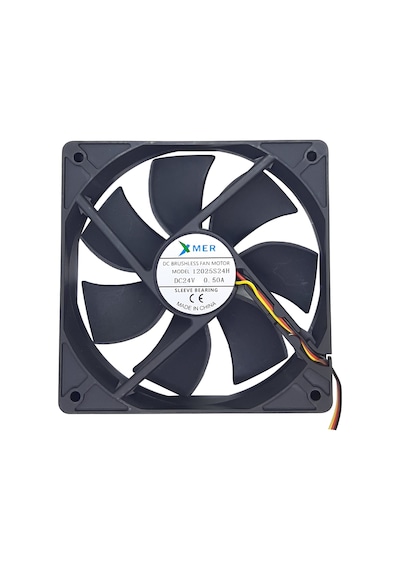 Xmer 120X120X25Mm 24V 0.50A 3 Kablolu Fan