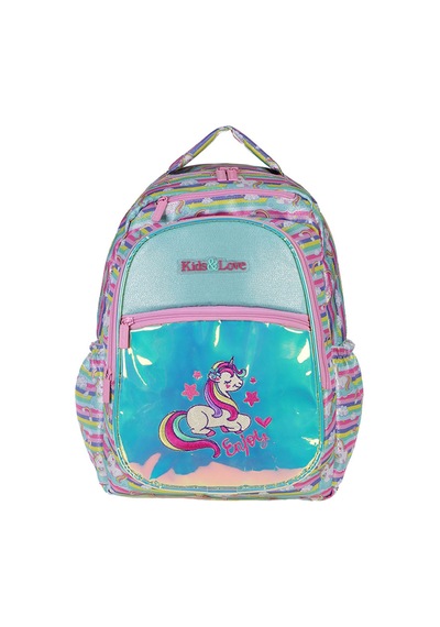 Kaukko Kids-Love Unicorn Sırt Çantası Aynalı-Simli L5065
