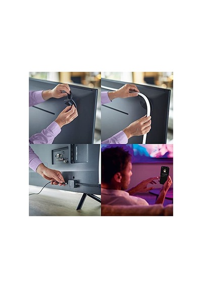Hue Lightstrip Gradient Tv 75'inç Akıllı Renkli Led Şerit Aydınlatma - 25.000 Saat Ampul Kullanım Ömrü Çok Renkli