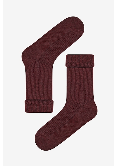 Penti Warm Folded Bordo Soket Çorap