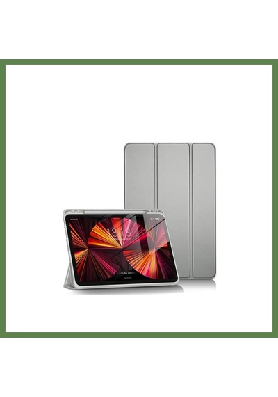 Bezos Apple iPad Uyumlu Pro 11 2024 Kılıf Tablet Smart Kılıf - Gri Hb006