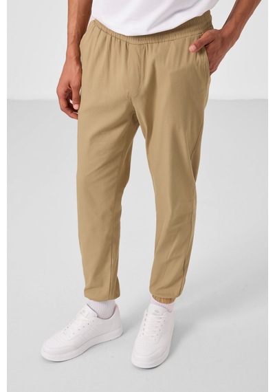 Tommylife Koyu Bej Standart Fit Dokuma Hafif Esnek Chino Erkek Pantolon - 82176 KOYU BEJ Koyu Bej