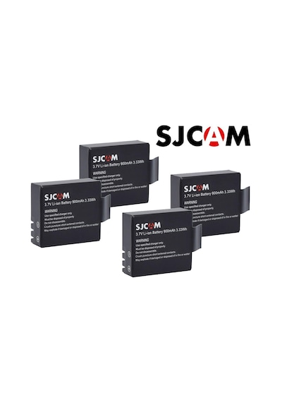 Sjcam Sj4000 Sj5000 M10 Aksiyon Kamera Bataryası 4 Adet Pil Seti Çok Renkli