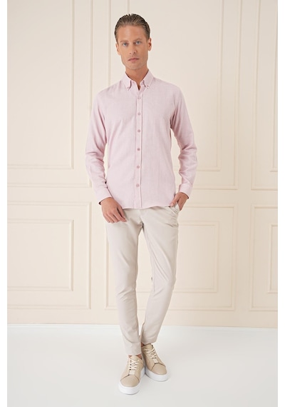 Efor Slim Fit Düğmeli Yaka %100 Pamuk Klasik Pudra Gömlek Gk 723 Pudra Efor Slim Fit Düğmeli Yaka %100 Pamuk Klasik Pudra Gömlek Gk 723 Pudra