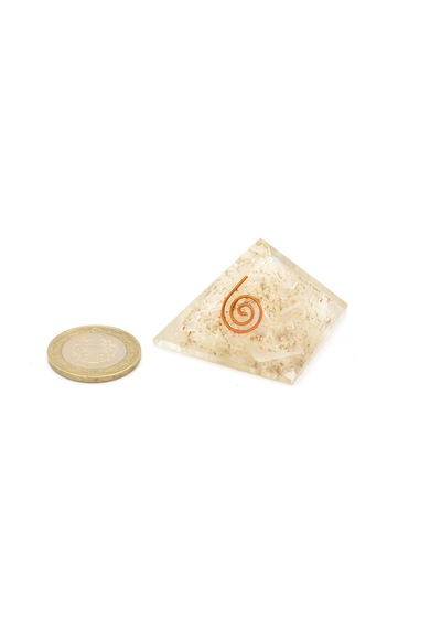 Hakiki Doğal Selenit Taşı Orgonit Piramit 32 Gram