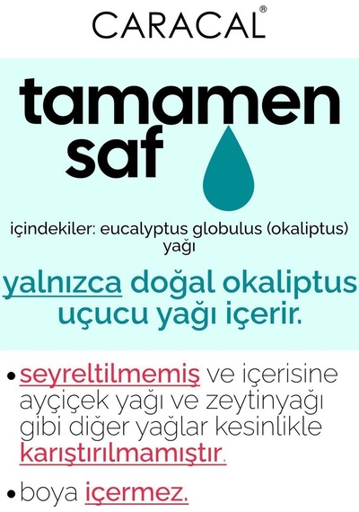 Caracal Doğal Okaliptus Yağı Saf Okaliptus Uçucu Yağı 30 Ml Okaliptüs Yağı