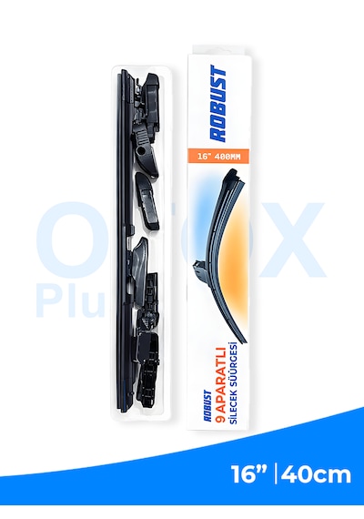 40 Cm 16 400mm Universal Oto Sileceği 9 Aparatlı Sessiz Çalışma İz Bırakmaz Premium Kalite