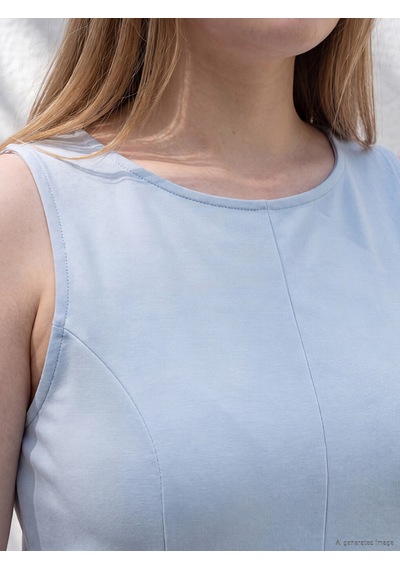 Lcwaıkıkı Curve Mavi Büyük Beden Fırfırlı Peplum Bluz